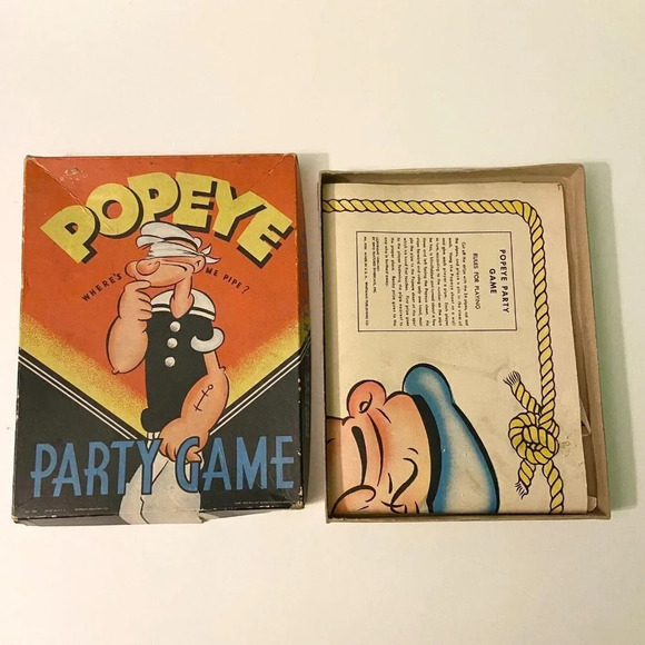Vintage 1937 Popeye Party Game Where My Pipe Pin  The Sailor Whitman Game - Picture 6 of 16